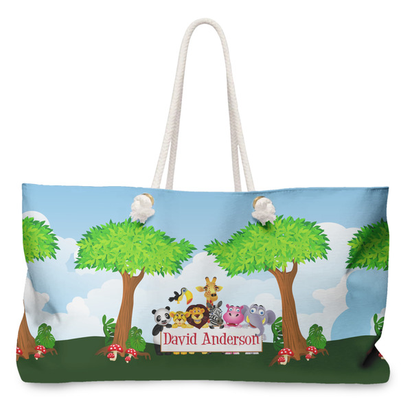 Custom Animals Large Tote Bag with Rope Handles (Personalized)