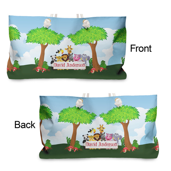 Animals Large Rope Tote - From & Back View