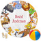 Animals Round Beach Towel (Personalized)