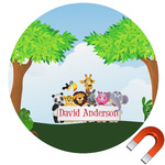 Animals Round Car Magnet - 10" (Personalized)