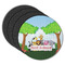 Animals Round Rubber Backed Coasters - Set of 4 (Personalized)