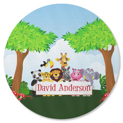 Animals Round Rubber Backed Coaster (Personalized)