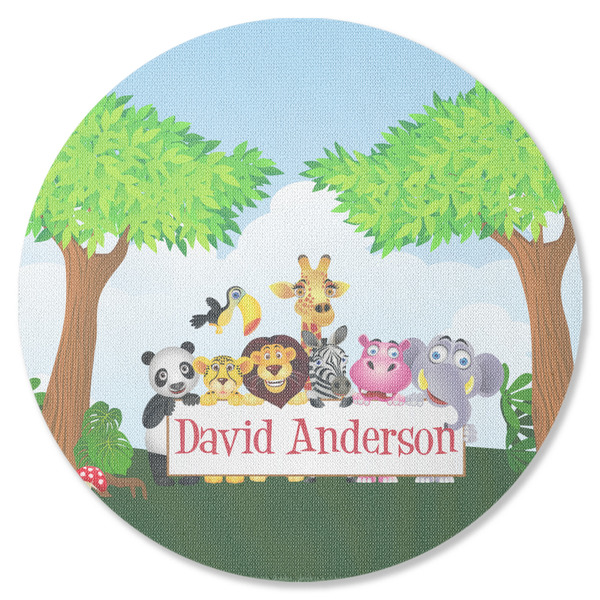 Custom Animals Round Rubber Backed Coaster (Personalized)