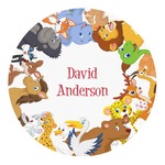 Animals Round Decal - Small (Personalized)