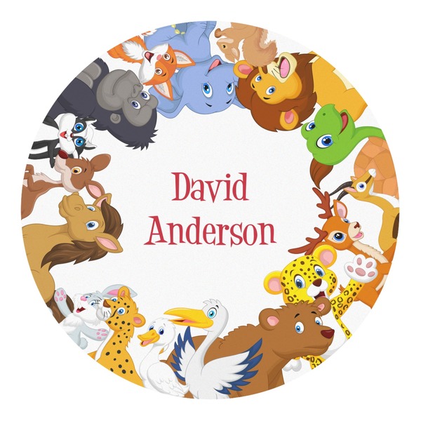 Custom Animals Round Decal - Large (Personalized)