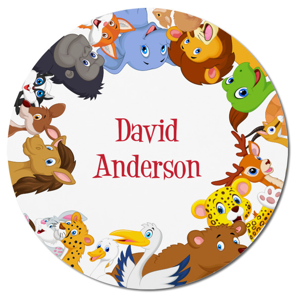 Animals Round Fridge Magnet - FRONT