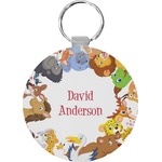 Animals Round Plastic Keychain (Personalized)