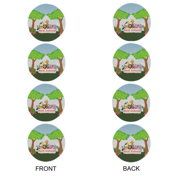 Animals Round Linen Placemats - APPROVAL Set of 4 (double sided)