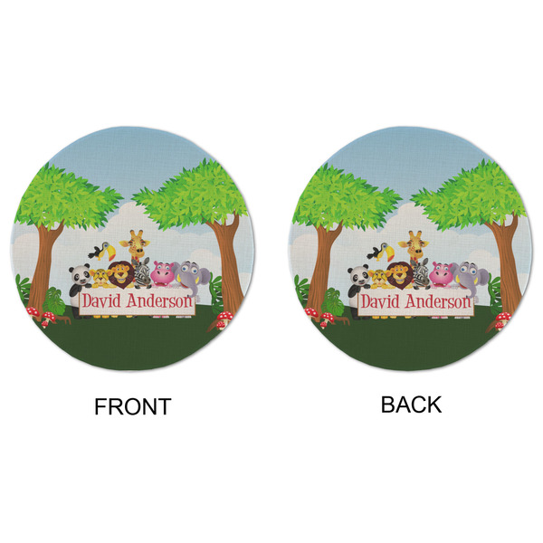 Animals Round Linen Placemats - APPROVAL (double sided)