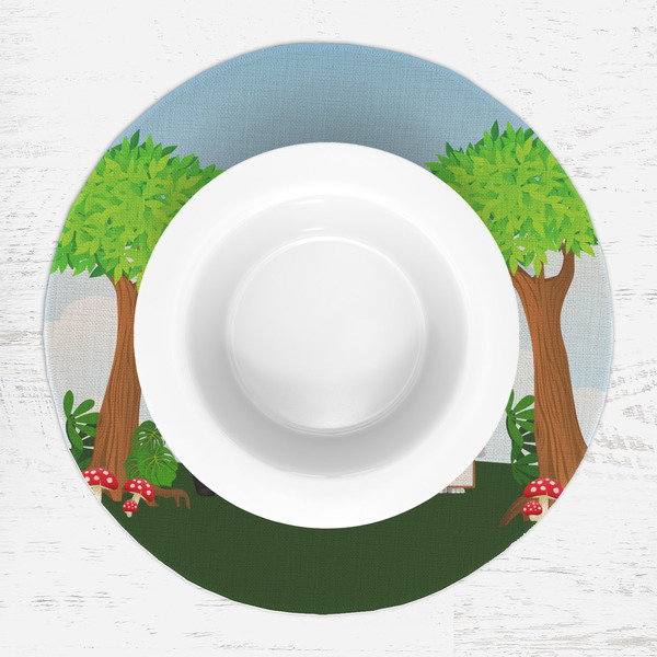 Animals Round Linen Placemats - LIFESTYLE (single)