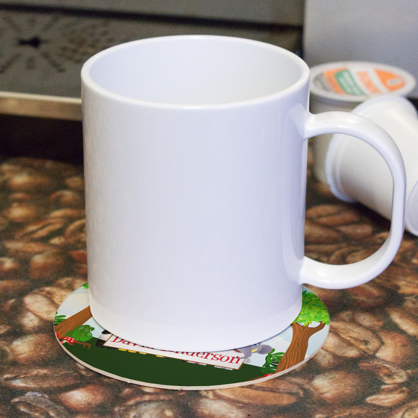 Animals Round Paper Coaster - With Mug