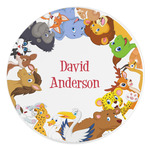Animals Round Stone Trivet (Personalized)