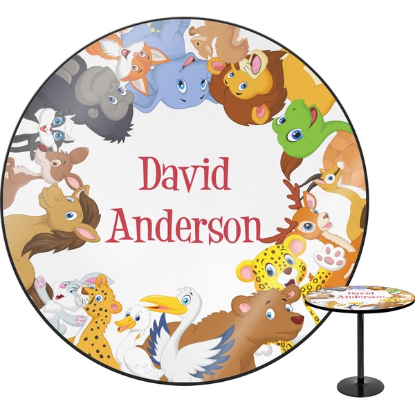 Custom Animals Round Table - 24" (Personalized)