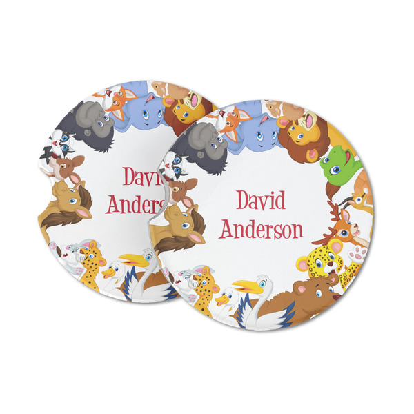 Custom Animals Sandstone Car Coasters - Set of 2 (Personalized)