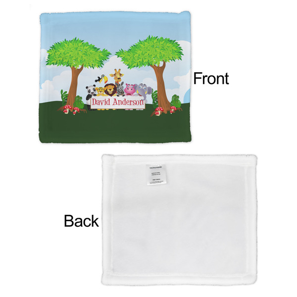 Animals Security Blanket - Front & White Back View