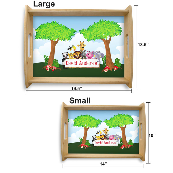 Animals Serving Tray Wood Sizes