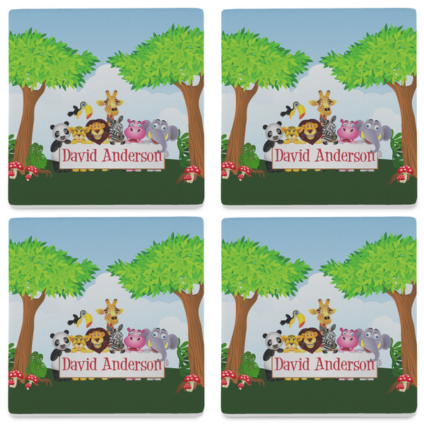 Animals Set of 4 Sandstone Coasters - See All 4 View