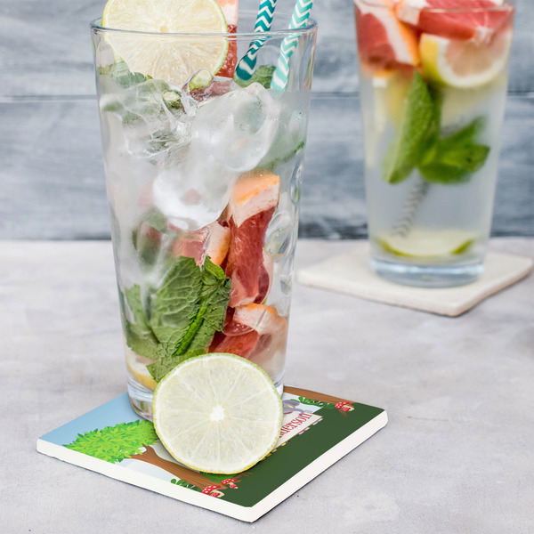 Animals Set of 4 Stone Coasters - In Context View