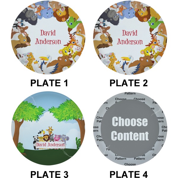 Animals Set of Lunch / Dinner Plates (Approval)