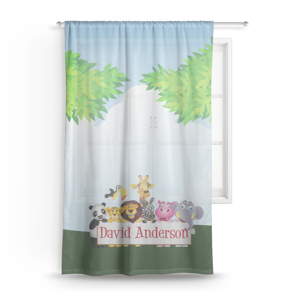 Custom Animals Sheer Curtain - 50"x84" (Personalized)
