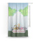 Animals Sheer Curtain With Window and Rod