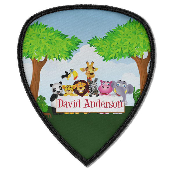 Custom Animals Iron on Shield Patch A w/ Name or Text