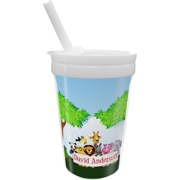 Custom Animals Sippy Cup with Straw (Personalized)