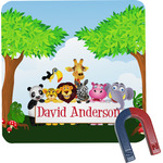 Animals Square Fridge Magnet w/ Name or Text