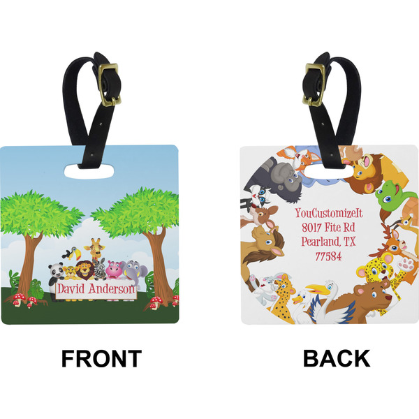 Animals Square Luggage Tag (Front + Back)