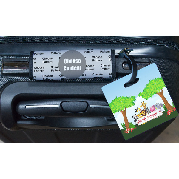 Animals Square Luggage Tag & Handle Wrap - In Context