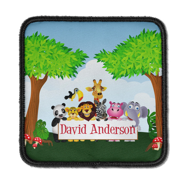Custom Animals Iron On Square Patch w/ Name or Text