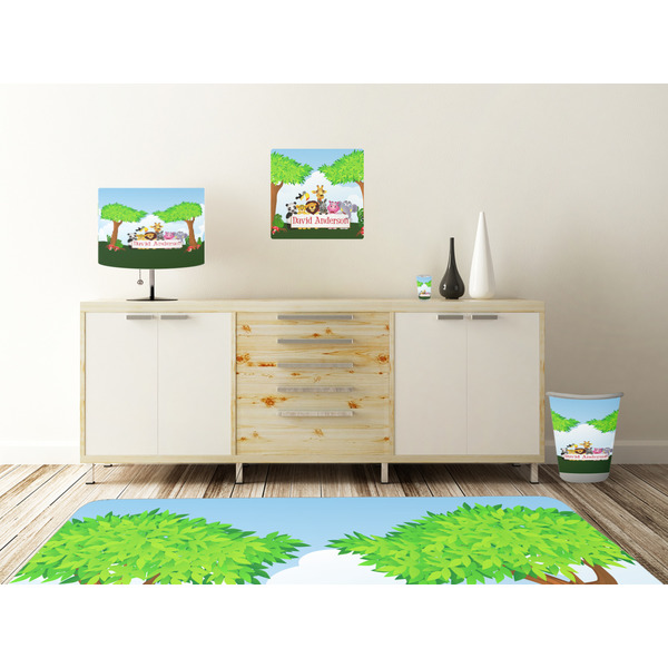 Animals Square Wall Decal Wooden Desk