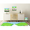 Animals Square Wall Decal Wooden Desk