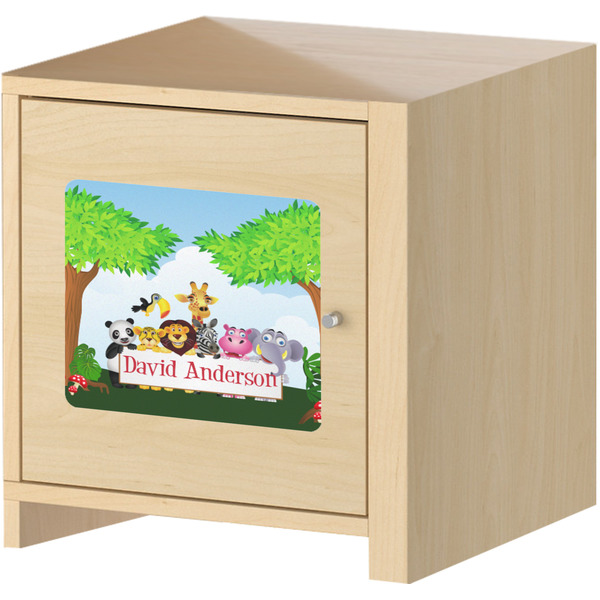 Animals Square Wall Decal on Wooden Cabinet