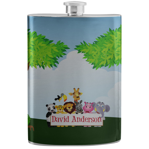 Custom Animals Stainless Steel Flask w/ Name or Text