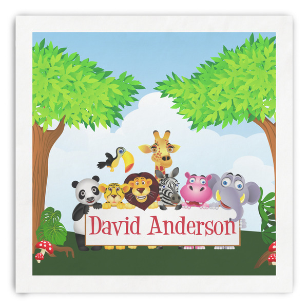 Custom Animals Paper Dinner Napkins (Personalized)
