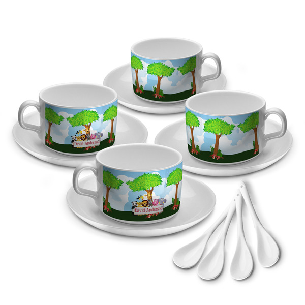 Custom Animals Tea Cup - Set of 4 (Personalized)