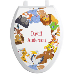 Animals Toilet Seat Decal - Elongated (Personalized)