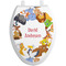 Animals Toilet Seat Decal - Elongated (Personalized)
