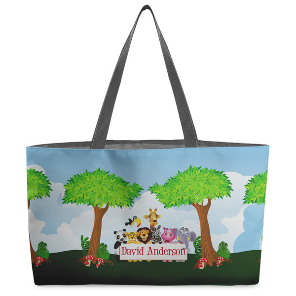 Custom Animals Beach Totes Bag - w/ Black Handles (Personalized)