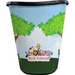 Animals Waste Basket - Double Sided (Black) (Personalized)