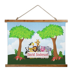 Animals Wall Hanging Tapestry - Wide (Personalized)