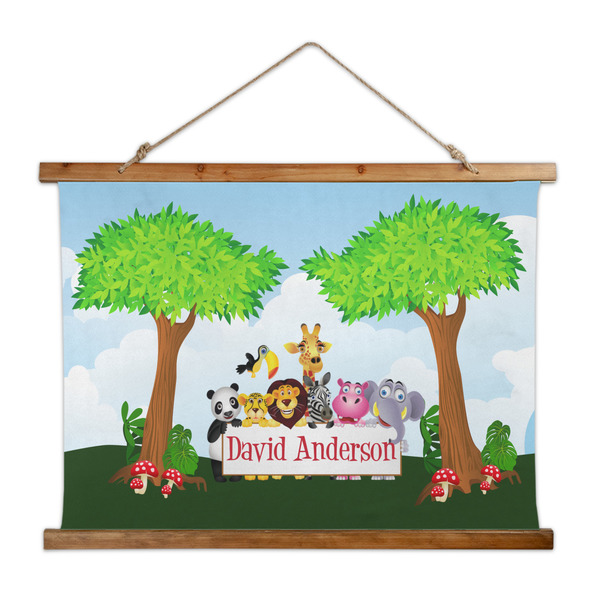 Custom Animals Wall Hanging Tapestry - Wide (Personalized)