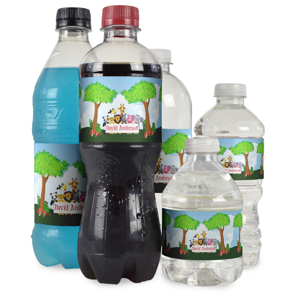 Animals Water Bottle Label - Multiple Bottle Sizes