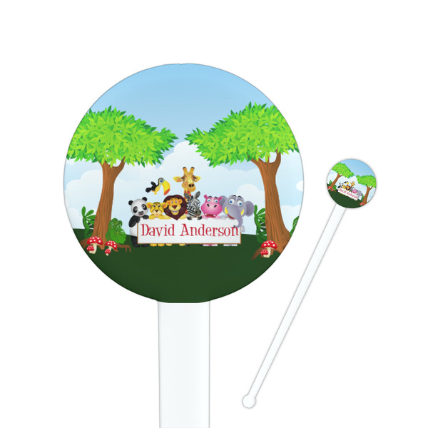 Custom Animals Round Plastic Stir Sticks (Personalized)