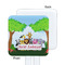 Animals White Plastic Stir Stick - Single Sided - Square - Approval