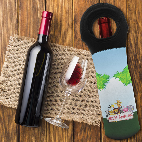 Animals Wine Tote Bag - FLATLAY