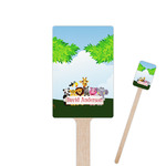 Animals 6.25" Rectangle Wooden Stir Sticks - Single Sided (Personalized)