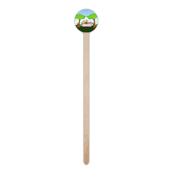 Animals Wooden 6" Stir Stick - Round - Single Stick