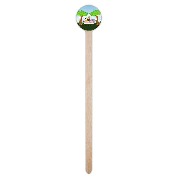 Animals Wooden 7.5" Stir Stick - Round - Single Stick